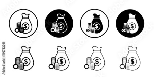 Income icon linear logo isolated