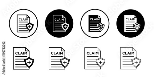 Insurance Claim icon linear logo isolated