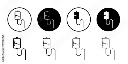 IV bag icon linear logo isolated