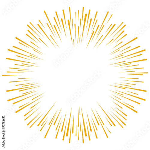 Gold fireworks on white background, Modern simple style confetti firework celebration banner clipart vector for Xmas, new year, holiday, birthday, anniversary, victory, party, carnival, 4th of July