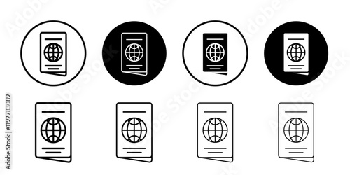 Passport icon linear logo isolated