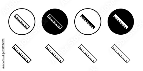 Ruler icon linear logo isolated