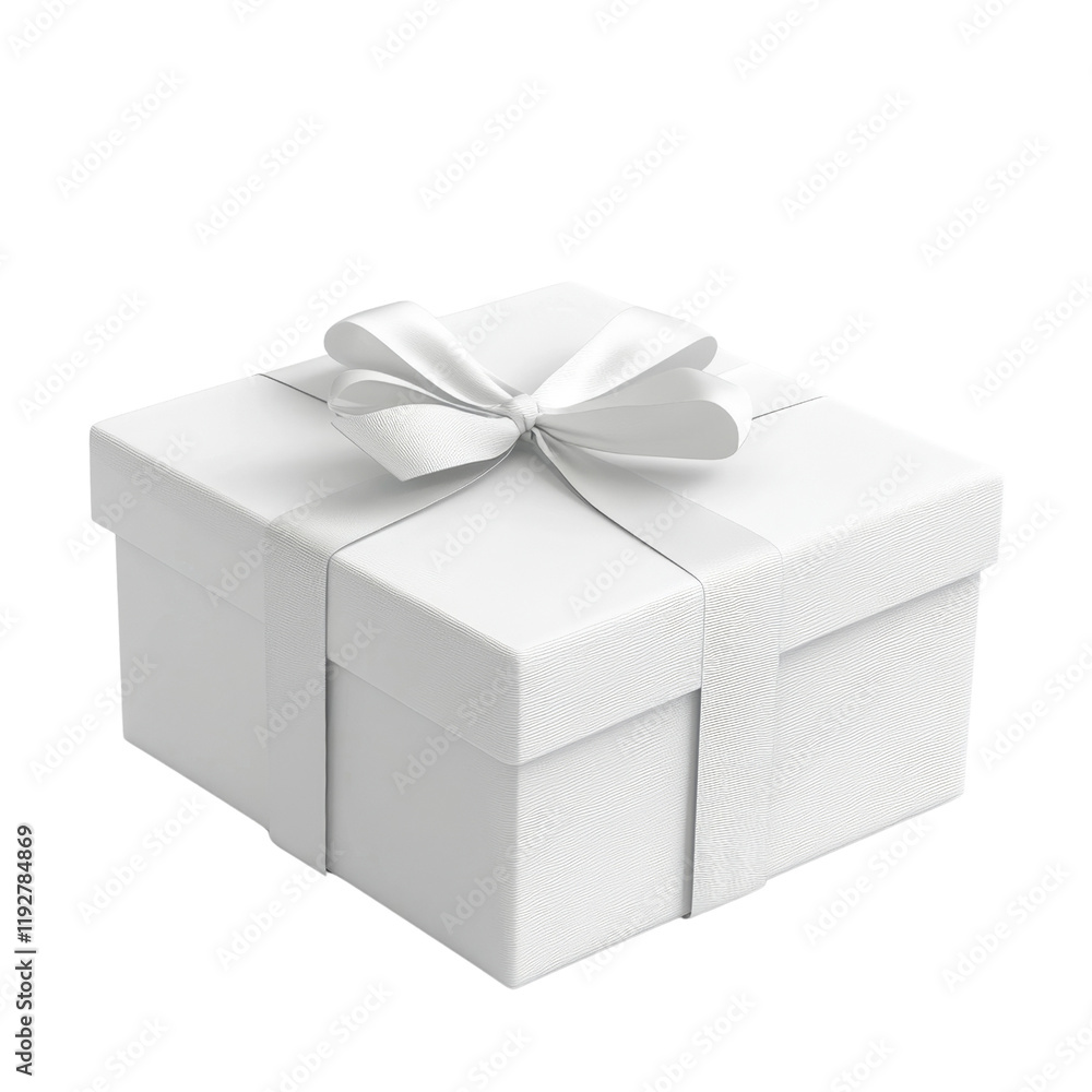 Elegant Minimalistic 3D Illustration of a Simple Gift Box Elegant Minimalistic 3D Illustration of a Simple Gift Box
