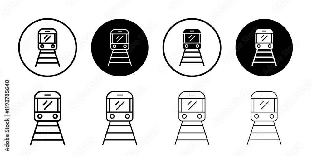 Train icon linear logo isolated Train icon linear logo isolated