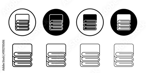 Towel icon linear logo isolated