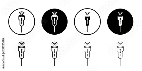 Ultrasound icon linear logo isolated
