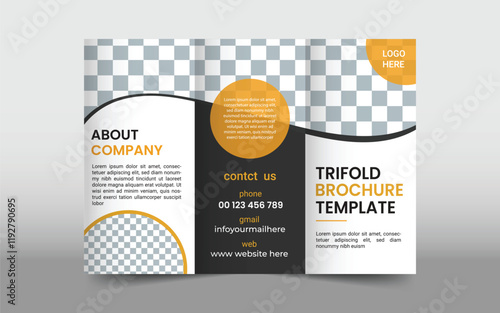 modern trifold business brochure Design  template