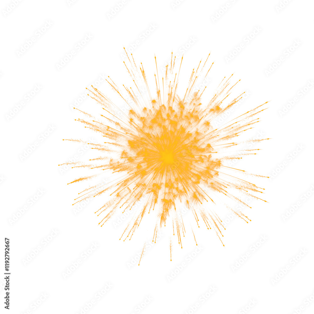 Obraz premium Brilliant golden fireworks with shimmering sparks, perfect for festive celebrations