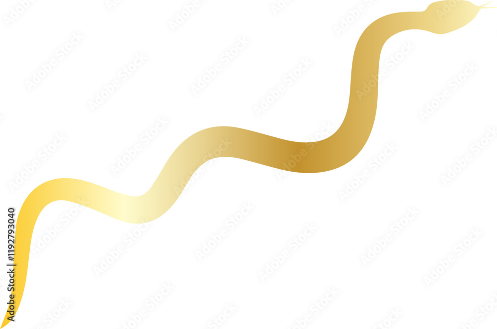 Fototapeta premium golden shape of a snake