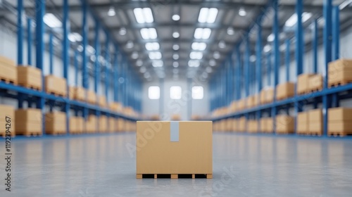 Efficient warehouse management optimizing inventory flow in modern distribution centers photo