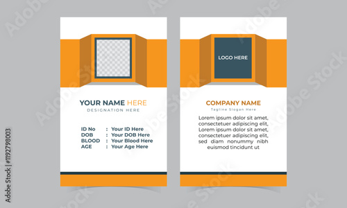Simple Creative and Professional Office and Business id card design and modern Student id card design template 
