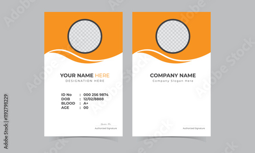 Simple Creative and Professional Office and Business id card design and modern Student id card design template 
