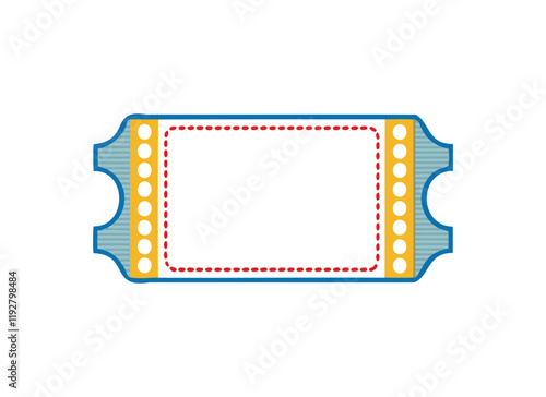 Colorful Event Ticket Template Illustration - Vector Design