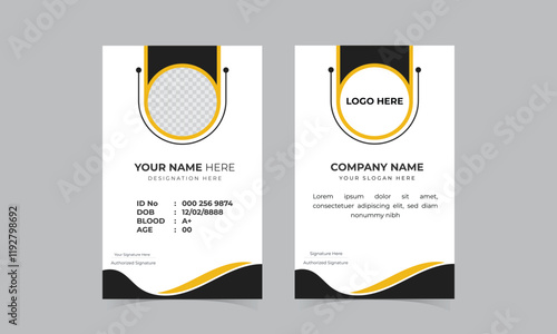 Simple Creative and Professional Office and Business id card design and modern Student id card design template 
