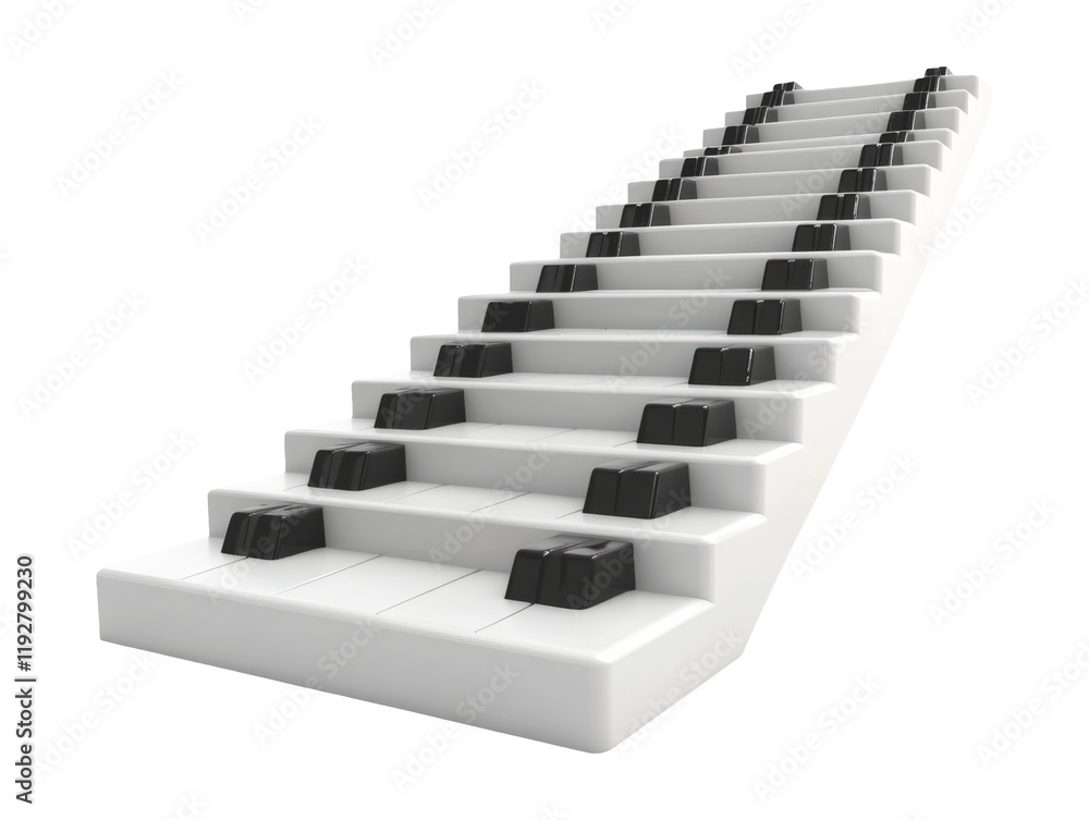 3D Steps Isolated on White Background for Creative Use 3D Steps Isolated on White Background for Creative Use