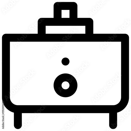 Cheese vat. Editable stroke vector icon.