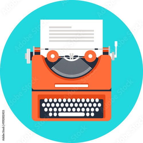 Copywriting flat vector web icon