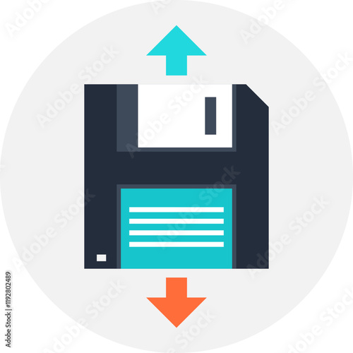 Backup flat vector web icon