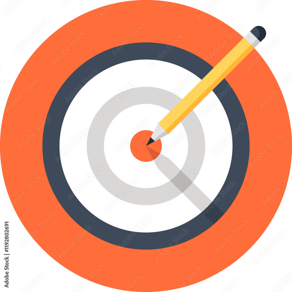Define the Goal flat vector web icon Define the Goal flat vector web icon