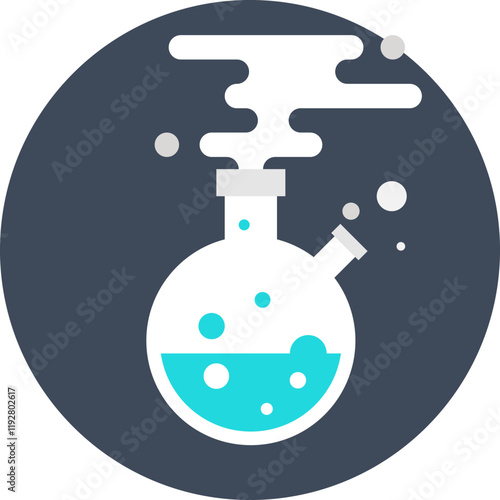 Creative Research flat vector web icon