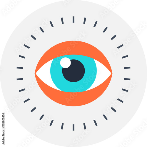 Vision flat vector web icon