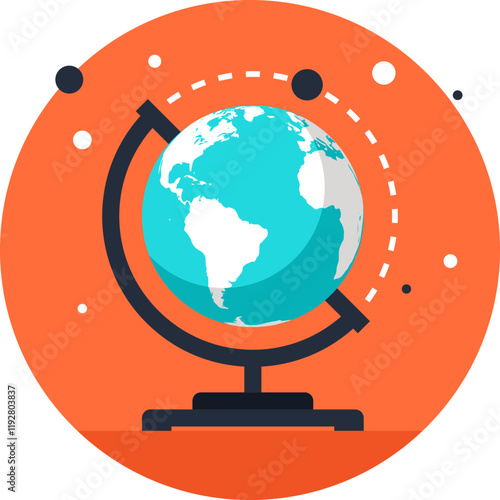 geography flat vector web icon