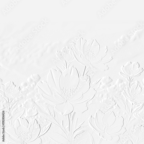 embossed image of flowers 