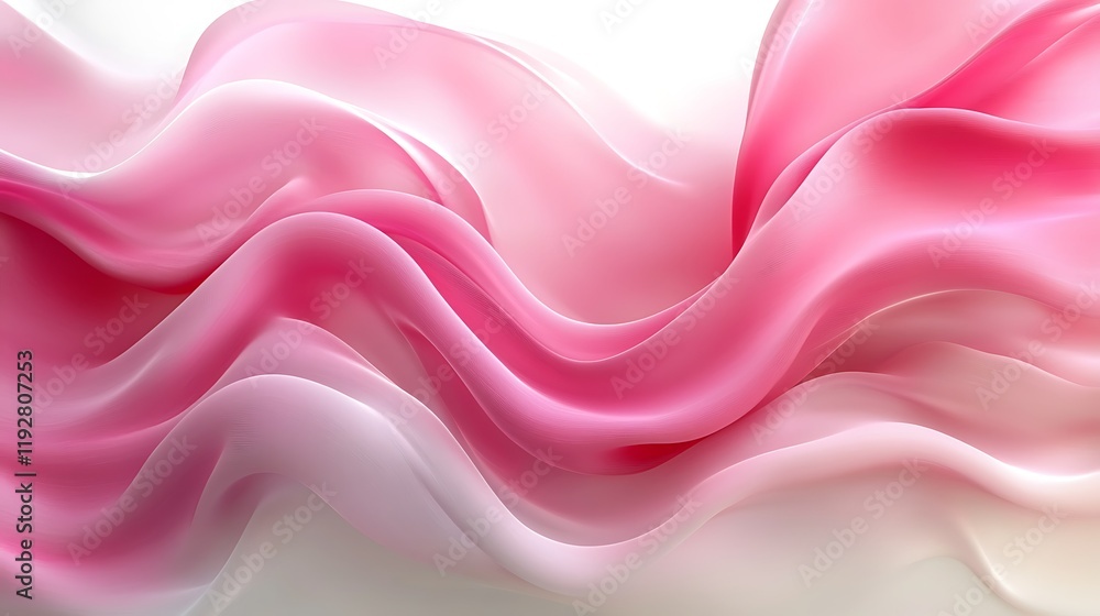 Obraz premium Pink silk waves abstract background; design, texture, beauty