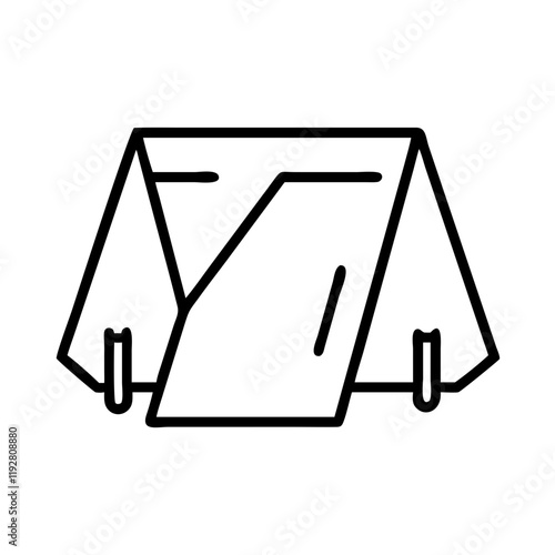 shelter tarp icon, shelter tarp line art - simple line art of shelter tarp, perfect for shelter tarp logos and icons and themed design