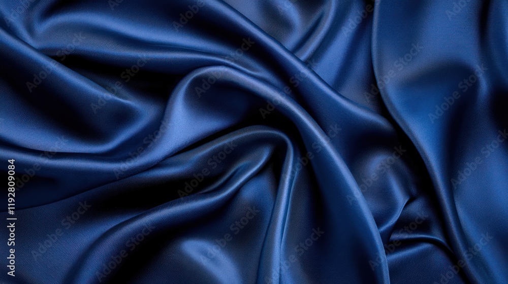 Fototapeta premium Navy Blue Silk Drapery: A Luxurious Texture