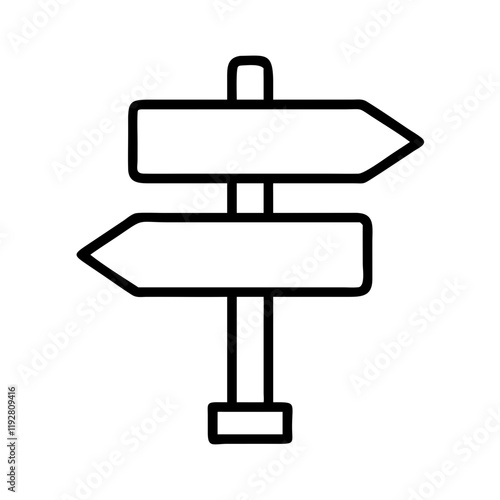 trailhead sign icon, trailhead sign line art - simple line art of trailhead sign, perfect for trailhead sign logos and icons and themed design