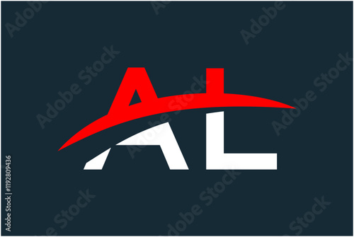 Initial AL Logo Design Vector