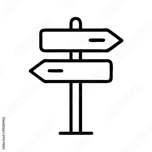 trailhead sign icon, trailhead sign line art - simple line art of trailhead sign, perfect for trailhead sign logos and icons and themed design