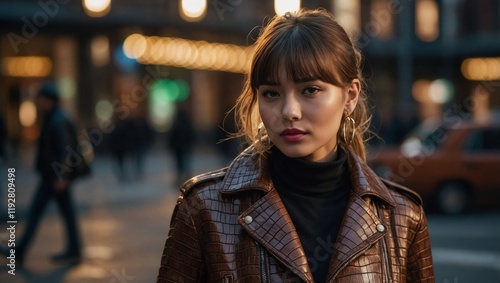 Urban Elegance in Brown Leather: Dual Styles in Focus