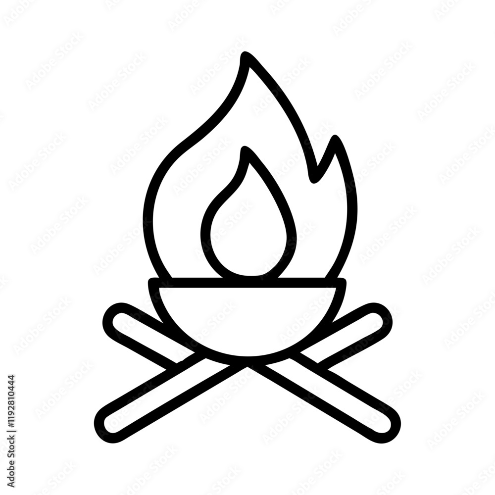 campground fire pit icon, campground fire pit line art - simple line art of campground fire pit, perfect for campground fire pit logos and icons and themed design campground fire pit icon, campground fire pit line art - simple line art of campground fire pit, perfect for campground fire pit logos and icons and themed design