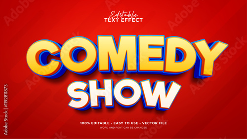 Comedy show text effect, editable cartoon text style effect