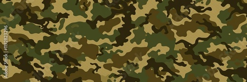multicam camouflage fabric with green, brown, and tan hues for military background, digital camouflage, combat, army