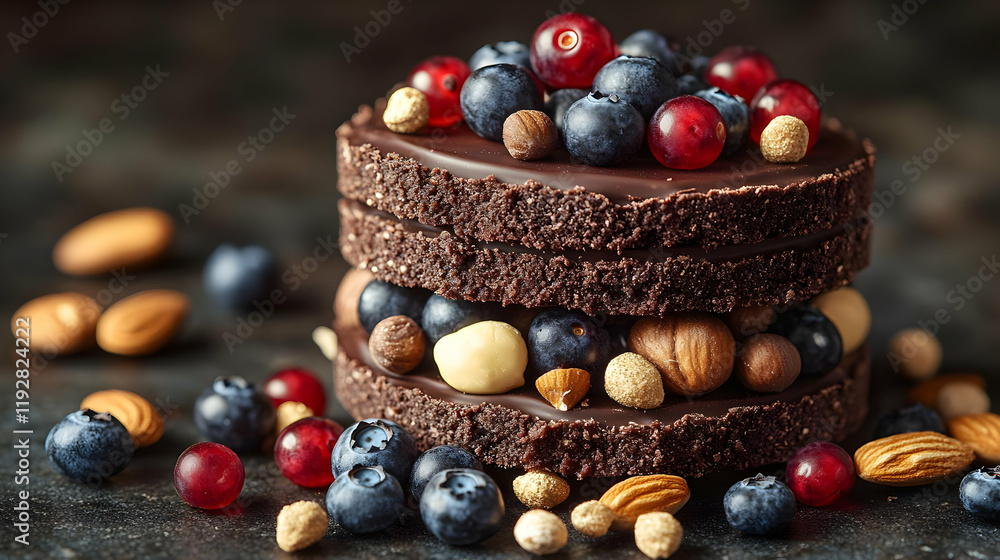 Decadent Chocolate Cake with Berries and Nuts A Delightful Culinary Creation Decadent Chocolate Cake with Berries and Nuts A Delightful Culinary Creation