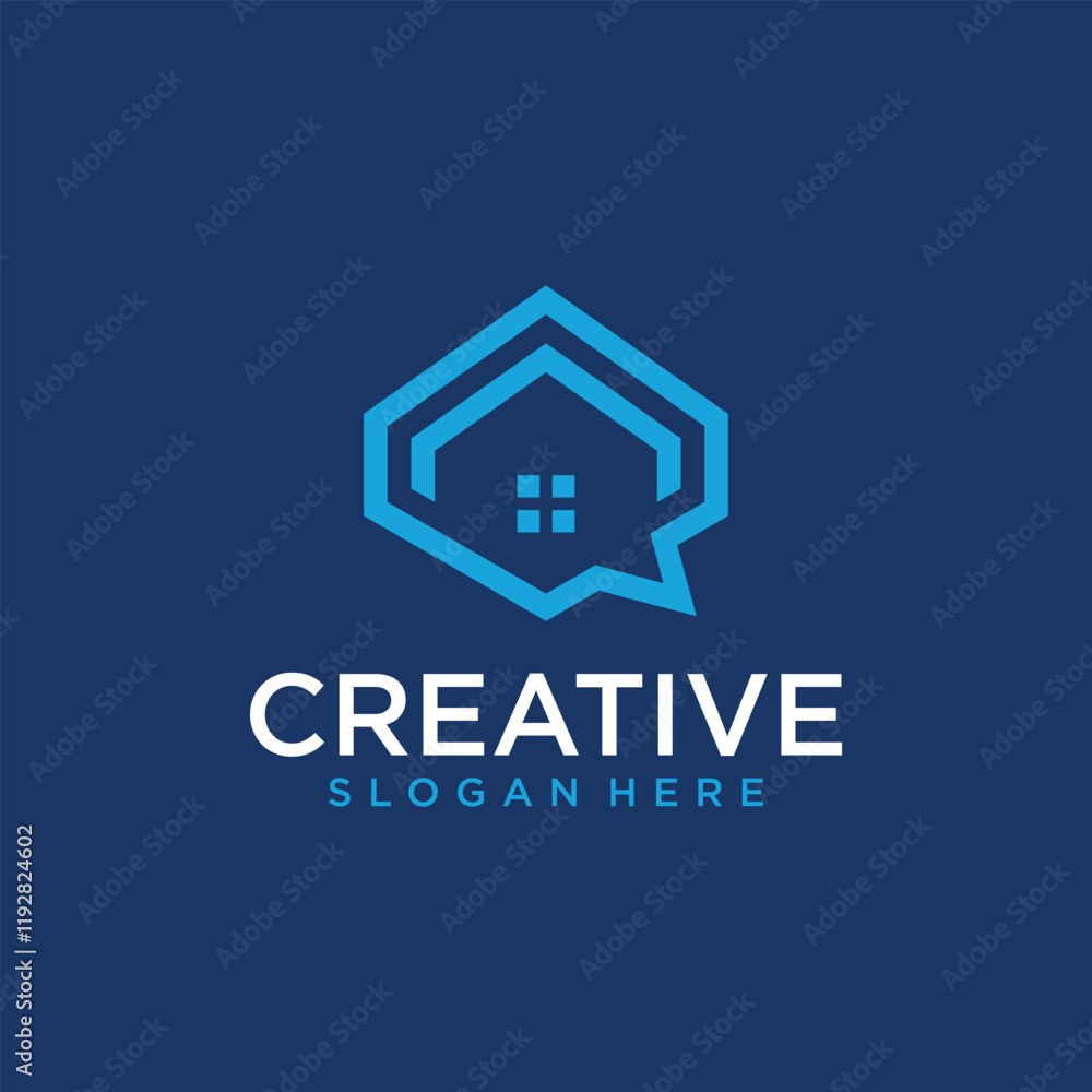 House logo design in line dot art style building technology logo modern buiding logo House logo design in line dot art style building technology logo modern buiding logo