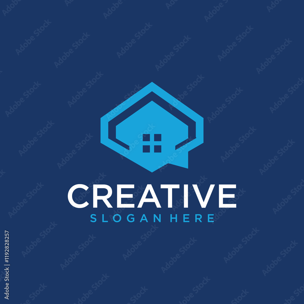 House logo design in line dot art style building technology logo modern buiding logo House logo design in line dot art style building technology logo modern buiding logo