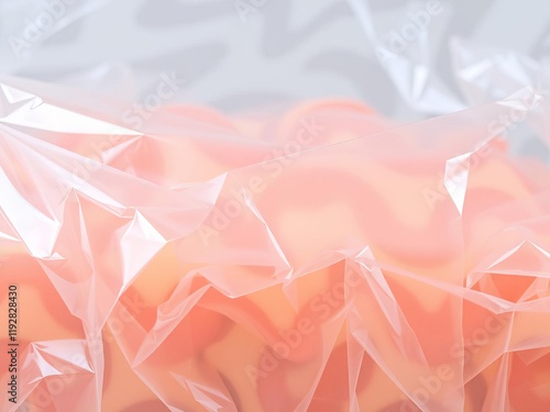 Sheer plastic wrap catching light, flexible and protective layer for freshness preservation, preservation, flexible, layer photo