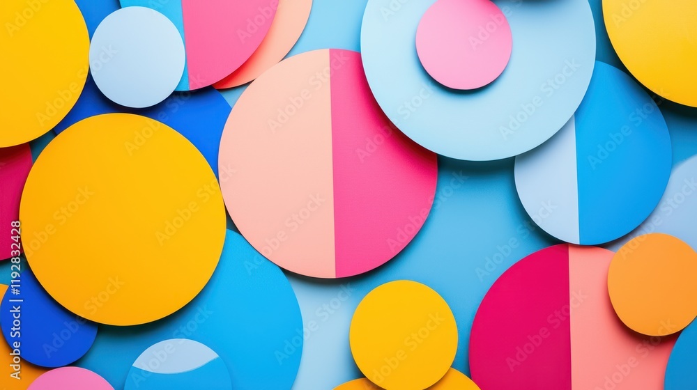 An abstract image of overlapping geometric shapes in bright colors. An abstract image of overlapping geometric shapes in bright colors.