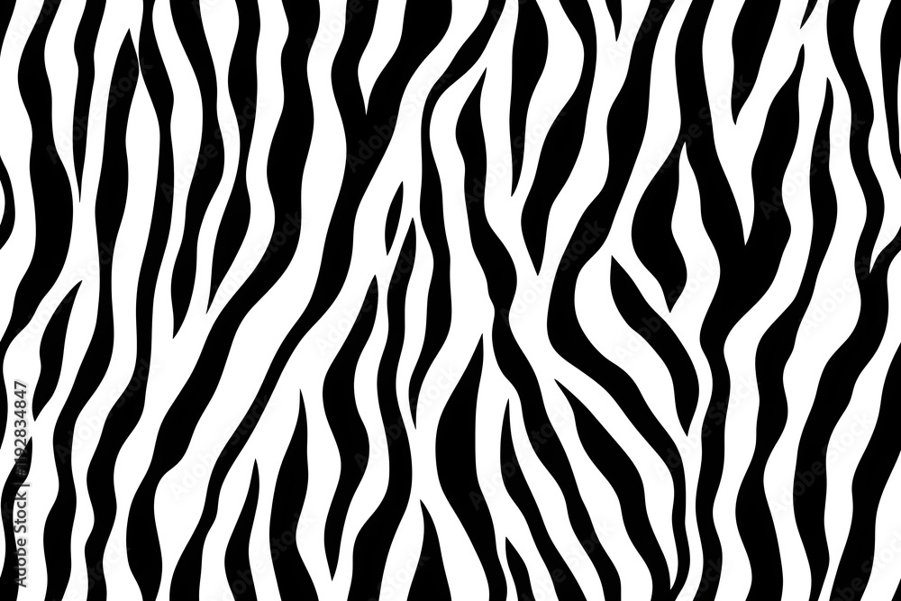 Striped Zebra Pattern: Bold, Black, White Design Striped Zebra Pattern: Bold, Black, White Design