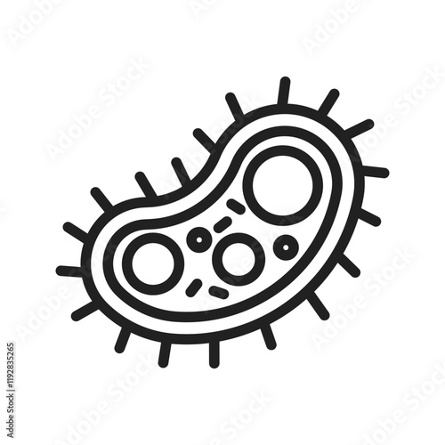 Virus icon vector image. Suitable for mobile apps, web apps and print media.