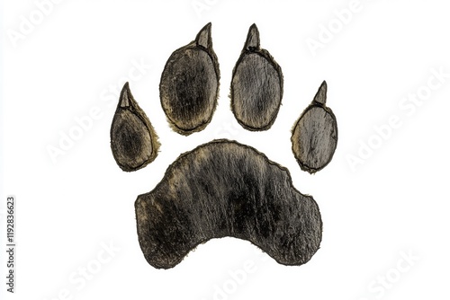 Detailed Wild Animal Paw Print photo