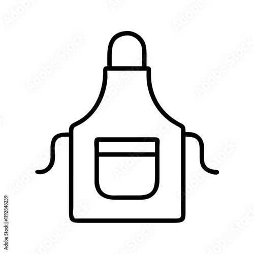 apron icon, apron line art - simple line art of apron, perfect for apron logos and icons and themed design
