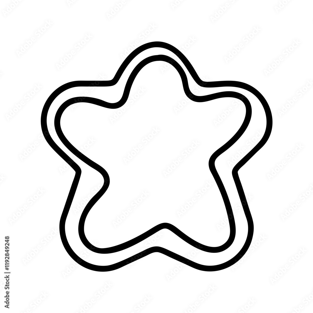 Obraz premium cookie cutter icon, cookie cutter line art - simple line art of cookie cutter, perfect for cookie cutter logos and icons and themed design
