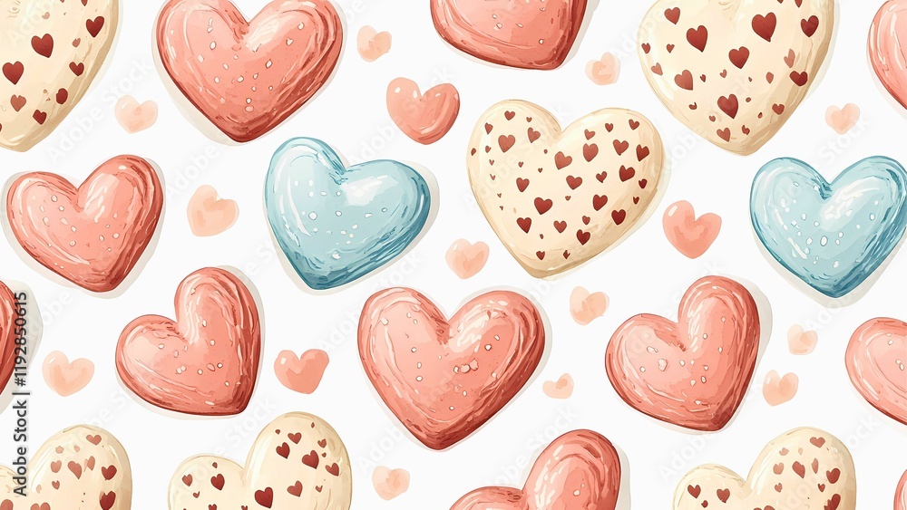 colorful hearts pattern. colorful hearts pattern.