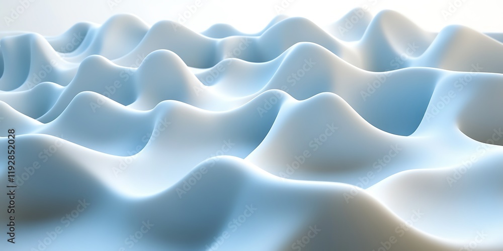 Fototapeta premium Abstract blue wave background, 3D render