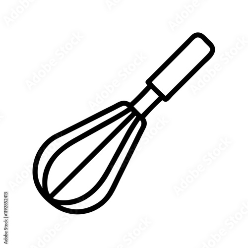 whisk icon, whisk line art - simple line art of whisk, perfect for whisk logos and icons and themed design